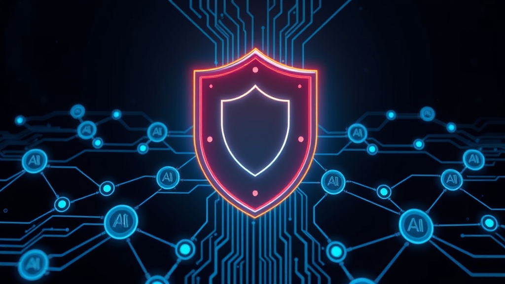 Schermata di codice con icone di sicurezza e scudo