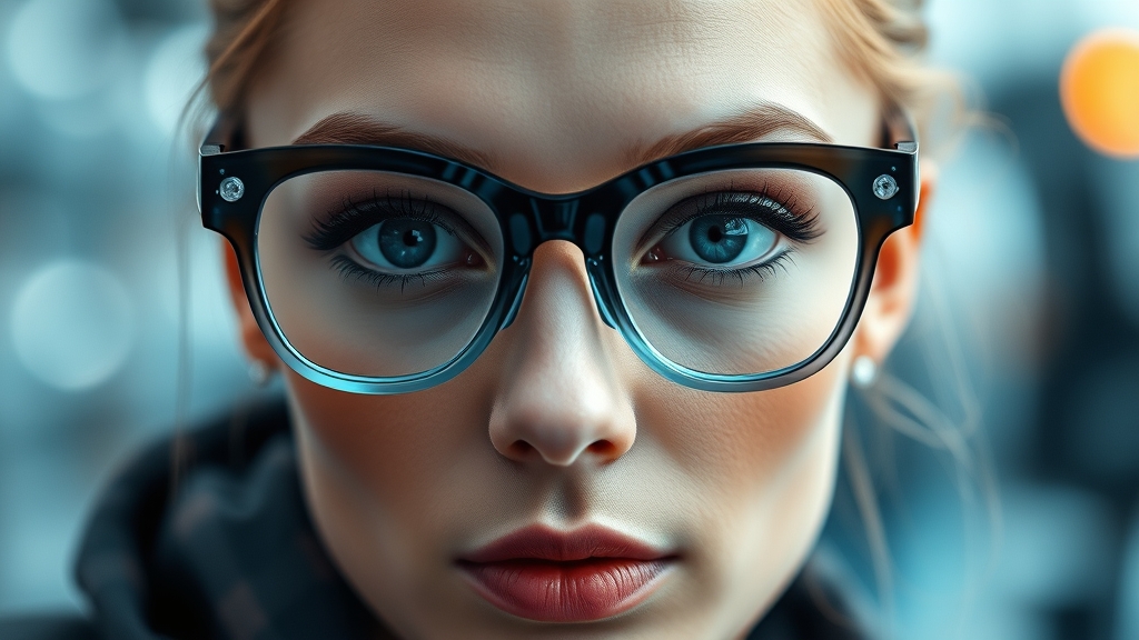 Occhiali smart con design futuristico